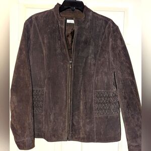 Womens Brown Suede Jacket